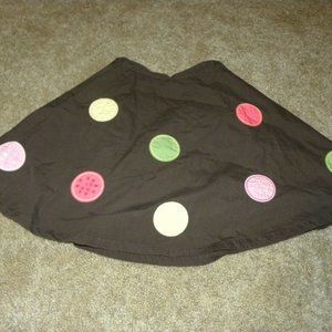 Gymboree brown polka dot skirt 5